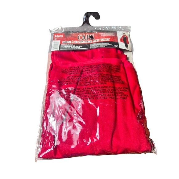 Amscan Red Cape Adult Halloween Costume Cosplay CloakOne Size Fits Most NWT - Picture 4 of 7